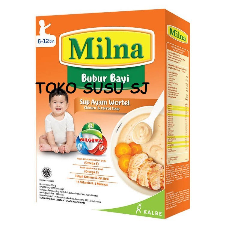 MILNA BUBUR BAYI 6+ 120 GR 6-12 bulan/120gr