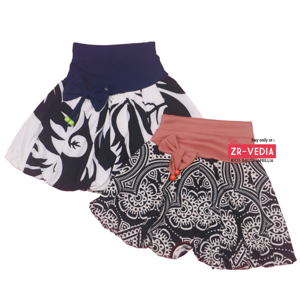Celana Baloon uk. 2-3 Tahun / Celana Pendek Anak Celana pop Perempuan Pita Polos Short Pants Pendek