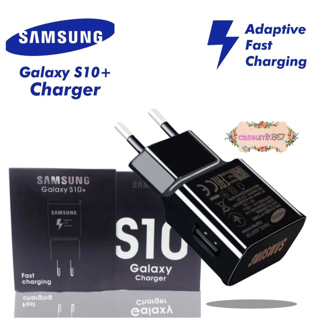 BM003 S10+ batok kepala adapter Cashan charger original Samsung 3A Fast charcing pengisian cepat CS2055