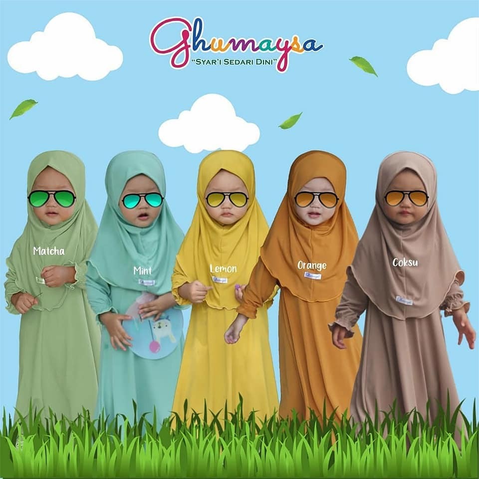 Ghumaysa Salama Baby Basic series Gamis Anak Baju Muslim Perempuan