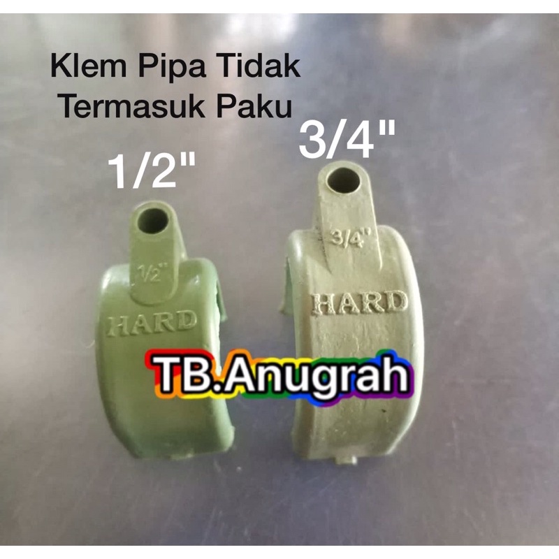 Klem Pipa PVC 1/2“ Inch Klem Pipa Air 3/4&quot; Inci Klem Pvc Clamp pipa Merk Hard Kualitas Bagus