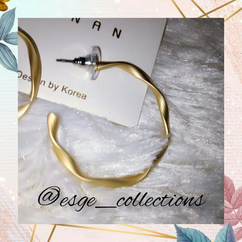ANTING WANITA HOOP KERAMBU IMPORT KOREA ANTING-ANTING MURAH ANTING ANTING CANTIK UNIK ANTING TRENDY