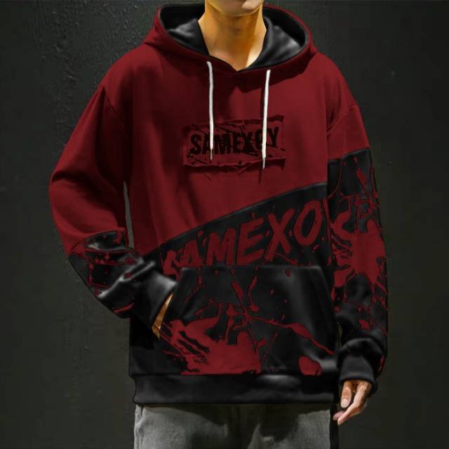 TOTOTAshop.Sweater hoodie SAMEXOY.Bahan fleece tebal.motif printing.rela pict