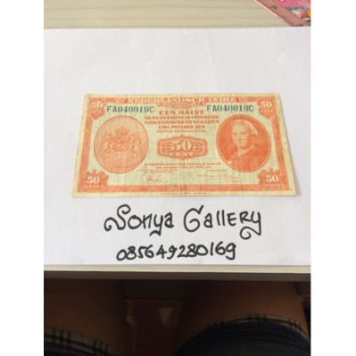 uang kuno, uang lama, uang belanda, uang merah, 50 cent