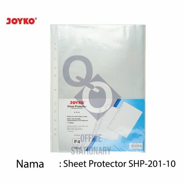 

Joyko PP Pocket Sheet Protector Plastik Binder Ordner F4 / A4 Isi 10