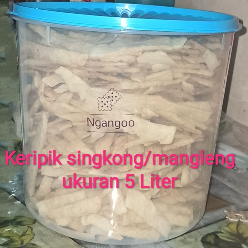 

keripik singkong mangleng khas Gunung kidul ukuran toples 5 Liter