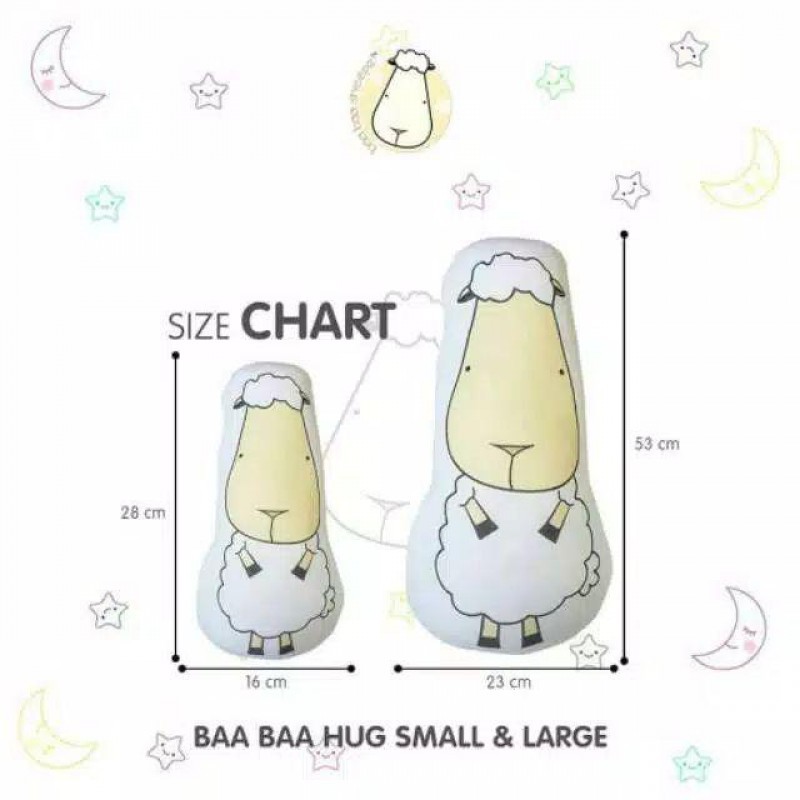 Baa Baa Sheepz Bed Time Hug Buddy Pillow Bantal Bayi - Jumbo