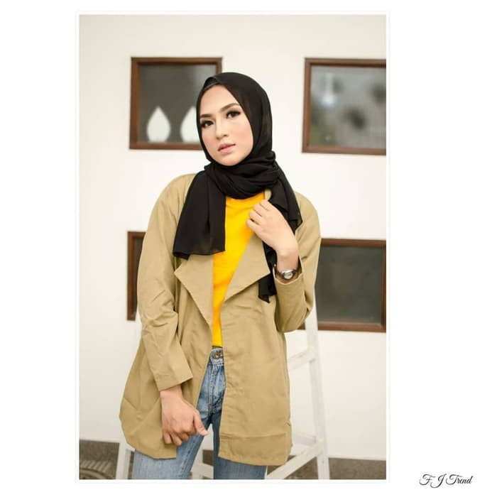 Hanna Blazer / Bahan BABY CANVAS PREMIUM / Tersedia 9 warna / FLZ009