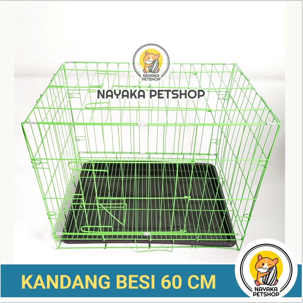 Kandang Kucing Besi Ukuran 60 x 40 x 50 cm Murah Lipat Musang kelinci Marmut