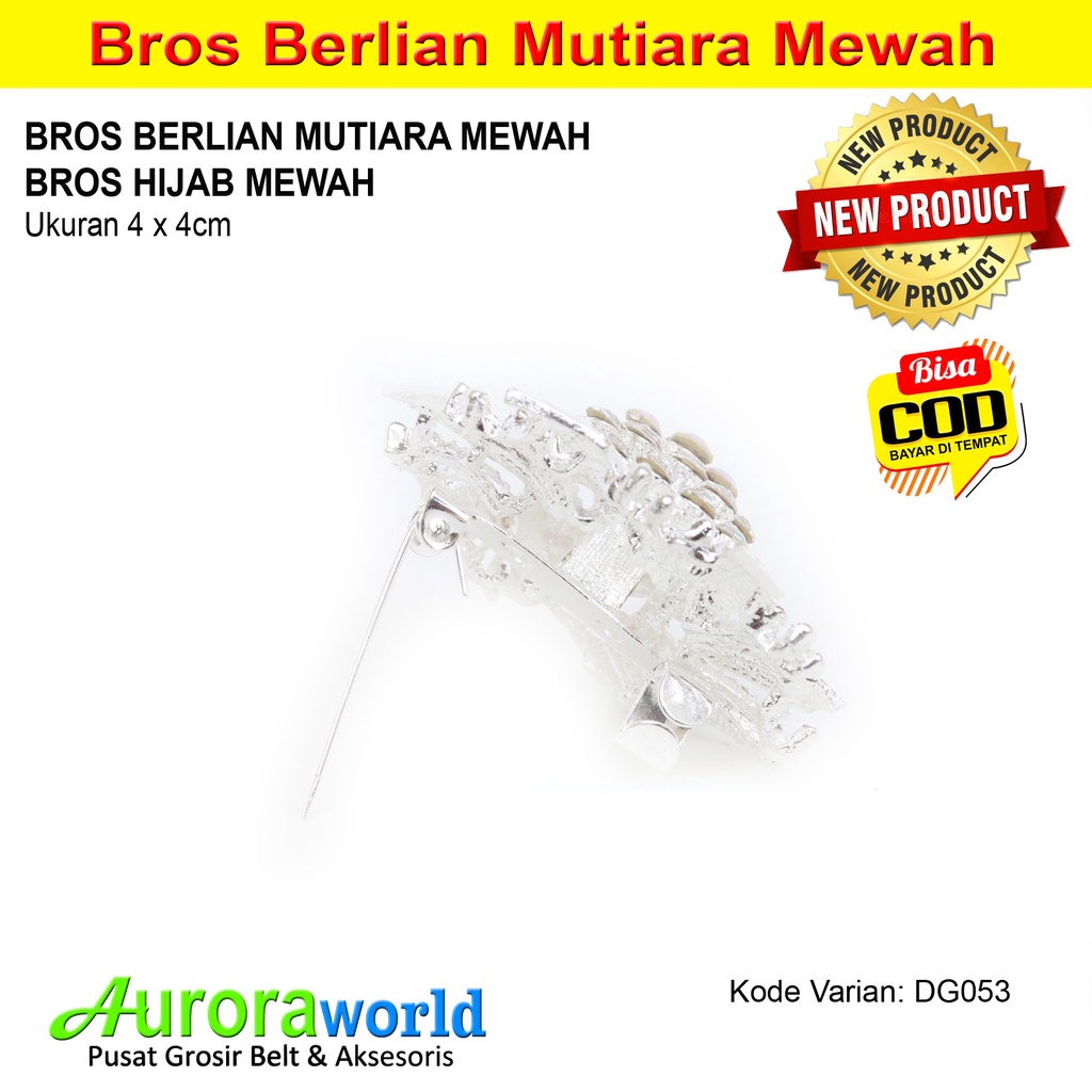 Auroraworld Bros Cantik Bros Mutiara Mewah Pearl Brooch