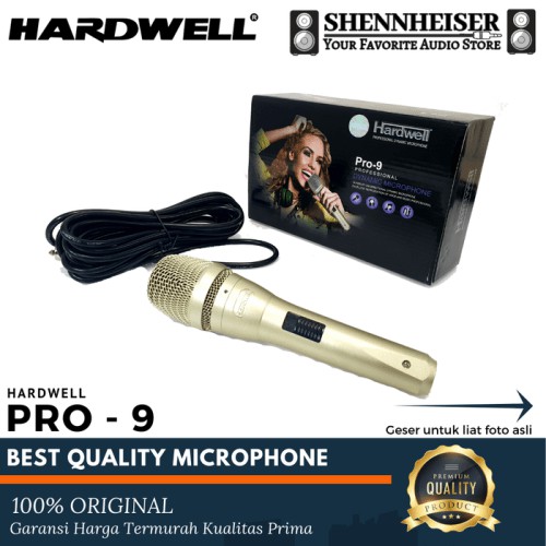 Microphone Kabel HARDWELL PRO 9 New Kualitas Mic Kabel Terbaik