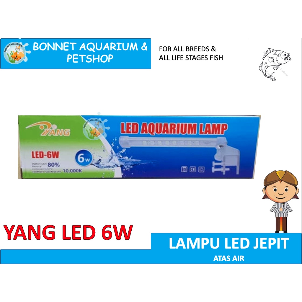 LAMPU JEPIT LED 6W 6WATT 6 WATT aquarium aquascape YANK