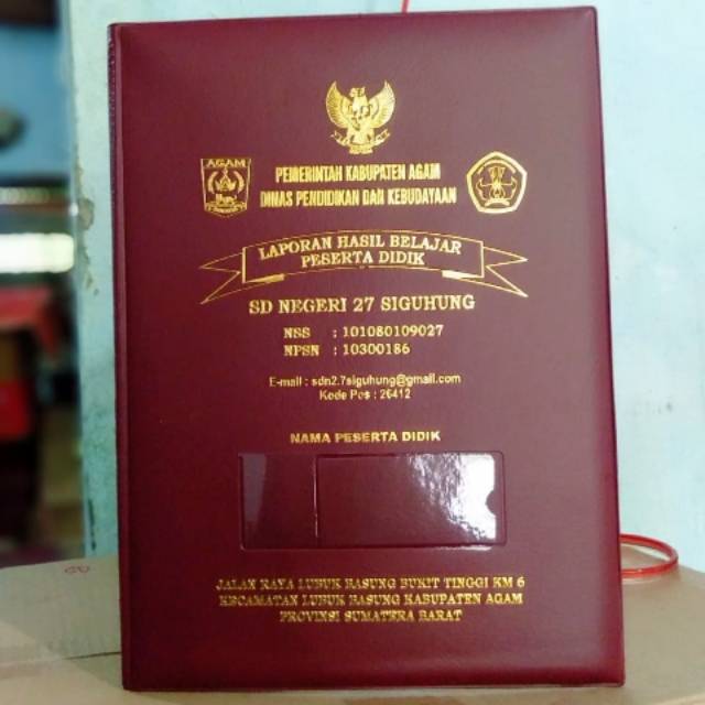 Sampul Raport K13 Maroon