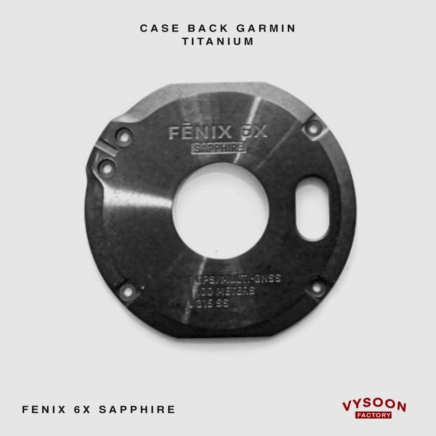 Tutup Belakang Back Case Garmin Fenix 6x Sapphire Titanium Premium Ori