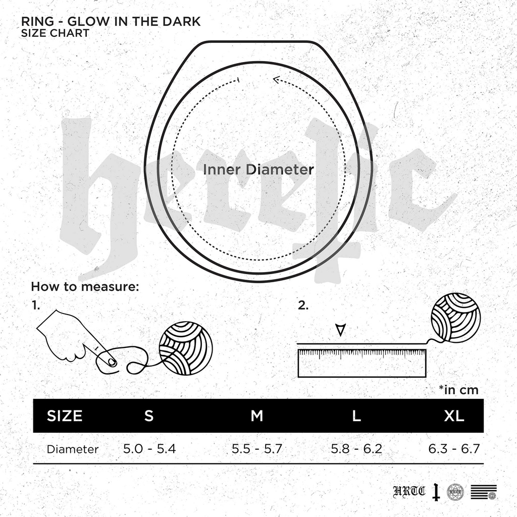 Heretic - Ring / Cincin - Glow in The Dark - Glow Sword