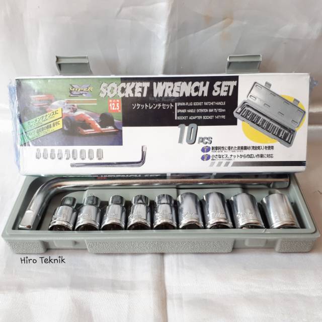 KUNCI SHOCK SET 10 pcs VIPER / SOCKET WRENCH SET 10 VPR