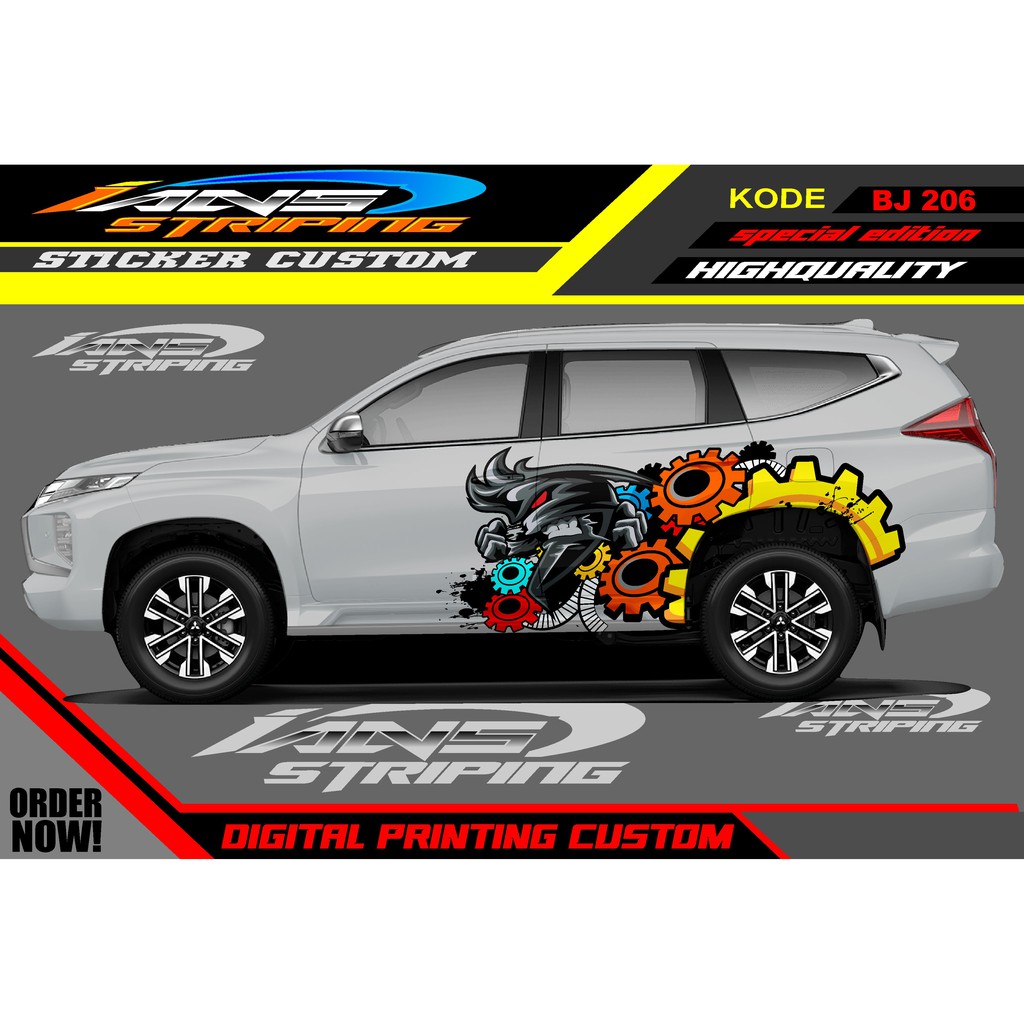 STICKER MOBIL PAJERO, TOYOTA FORTUNER