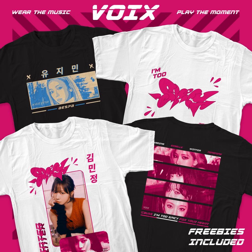 Kaos Kpop AESPA "MY World; SPICY" Tee - Karina, Giselle, Winter, Ningning