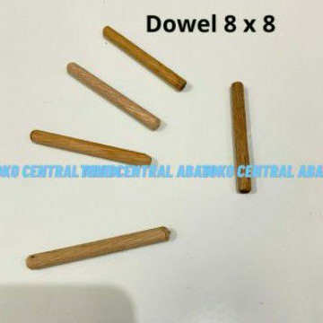 Dowel kayu ukuran 8 mm x 80 mm isi 100 pcs / Dowel Kayu / Dowel Kayu 8mm / Dowel / Dowel Jig / Dowel