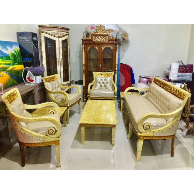 Kursi sofa jati serena