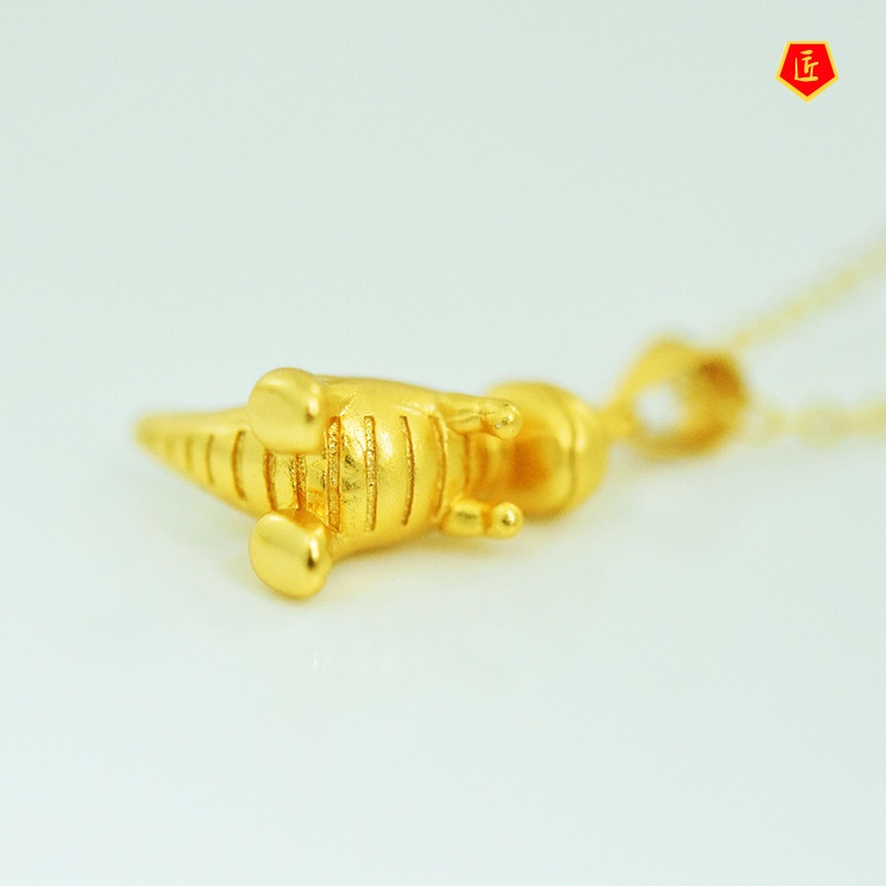 [Ready Stock]Cute Dinosaur Gold Pendant Cartoon Women Rex Animal Accessories