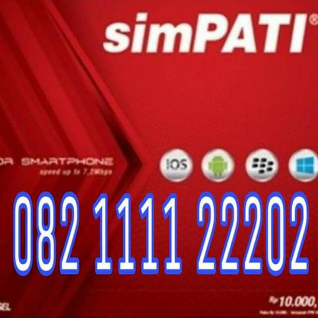 Kartu Telkomsel Simpati No Cantik simpati Kartu perdana Simpati wartet 1111 dan 2222