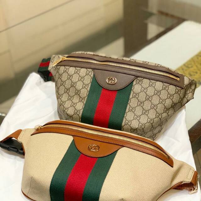 gucci vintage canvas belt bag