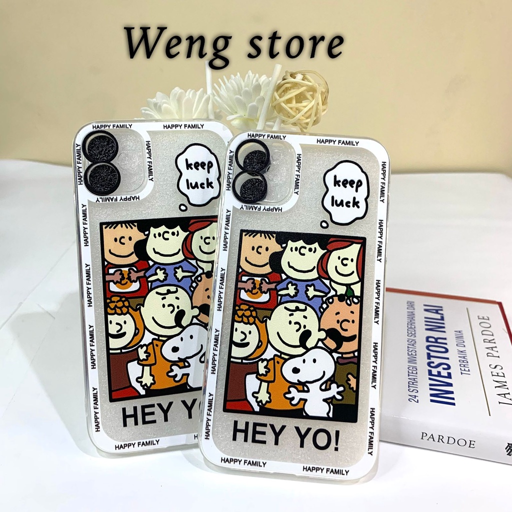 Case Snoopy Family For Samsung A13 A33 A03 A03S M12 M22 Infinix SMART 6 10 PLAY 11S NFC