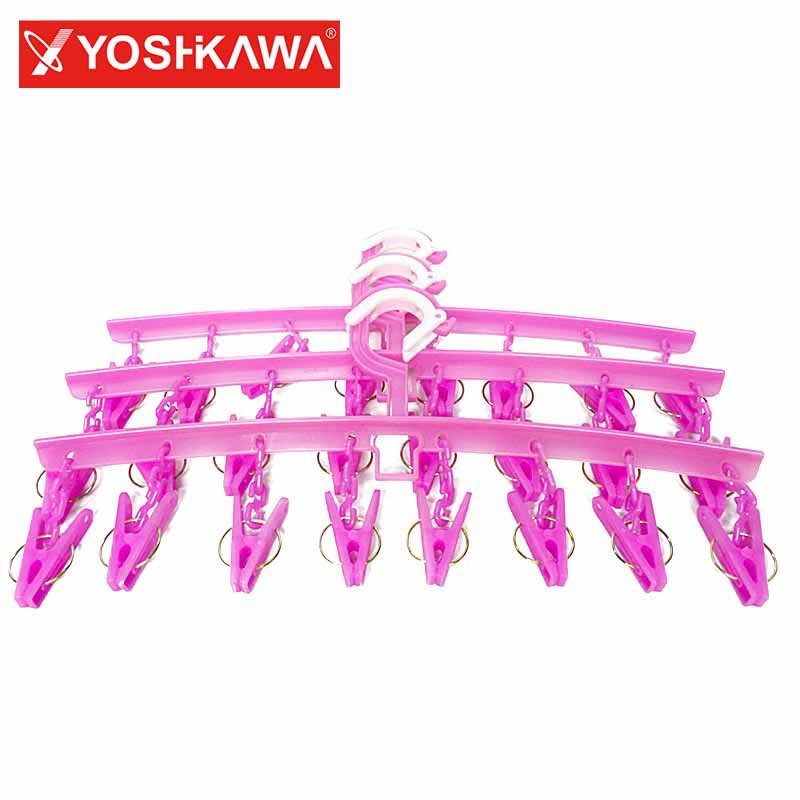 

YOSHIKAWA Gantungan Baju Capitan 3 PCS Hanger Laundry EVL-G-823 Pink