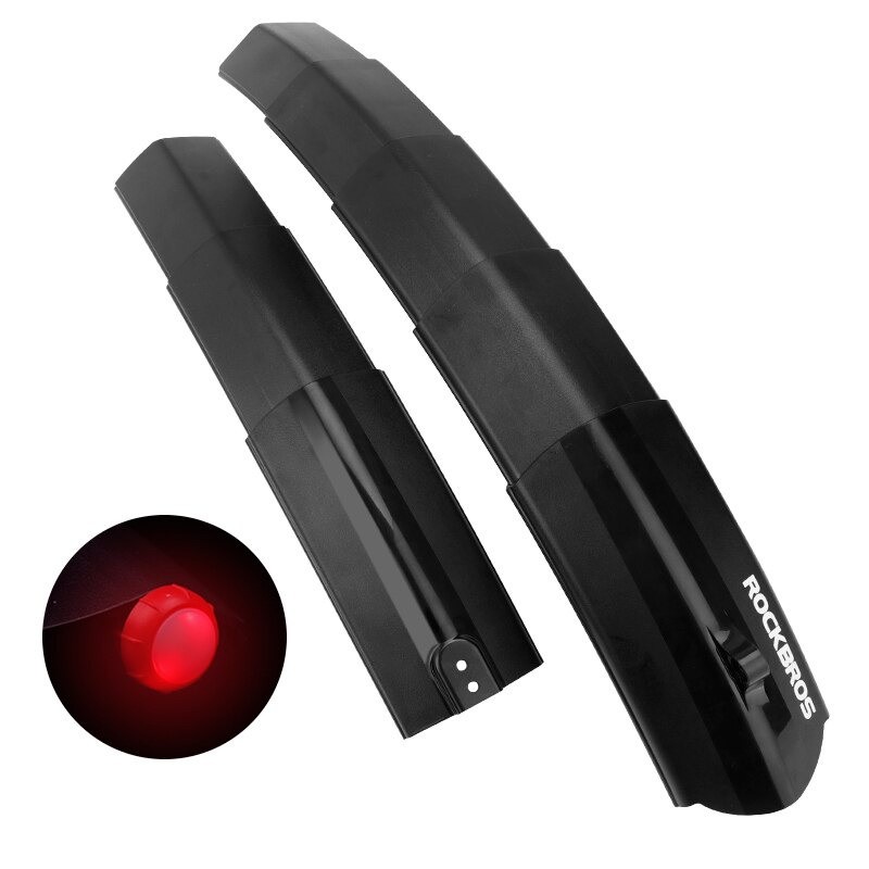 Rockbros Spakbor Sepeda Telescopic Fender Tail Light - DNB-1001 - Black