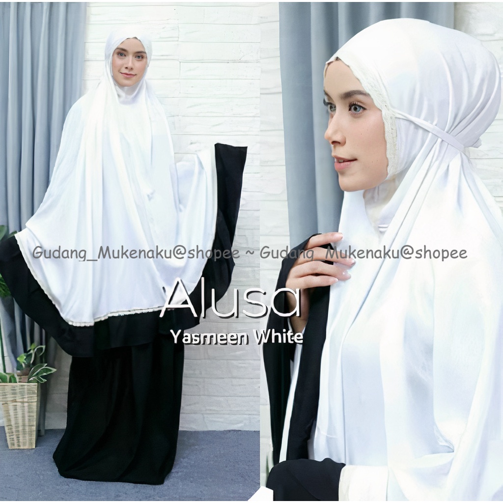 Gudang_mukenaku Mukena Anak Tanggung 14-17 Tahun yasmeen Alusa Renda Import Original bBahan Katun