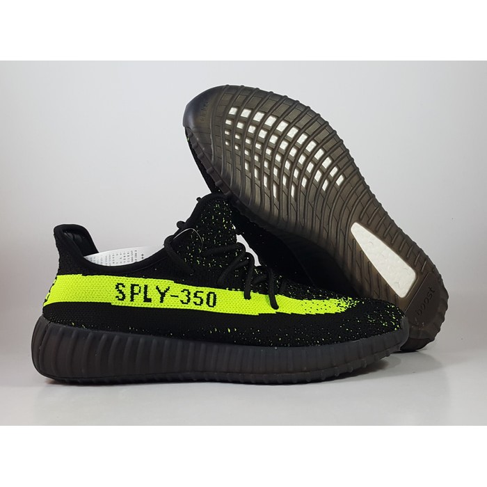 sepatu running adidas yeezy boost 350 v2 black green