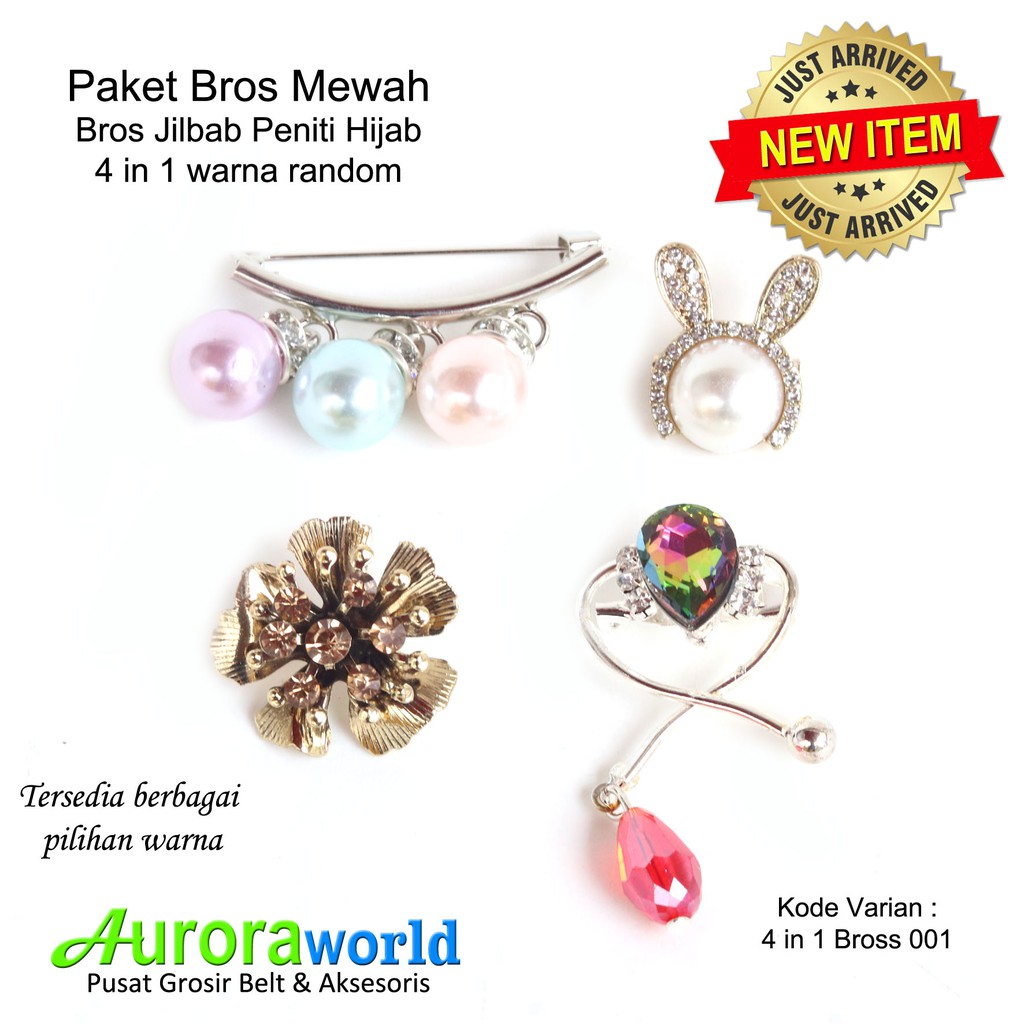 AURORA WORLD PAKET BROS JILBAB PENITI HIJAB MEWAH MODEL TERBARU 1 SET 4