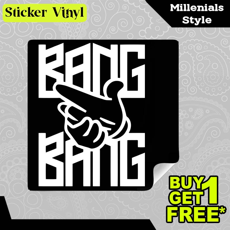 

Stiker Sticker Bang Bang Gambar Unik Desain Keren dan Kekinian Aesthetic Bahan Vinyl Satuan Anti Air