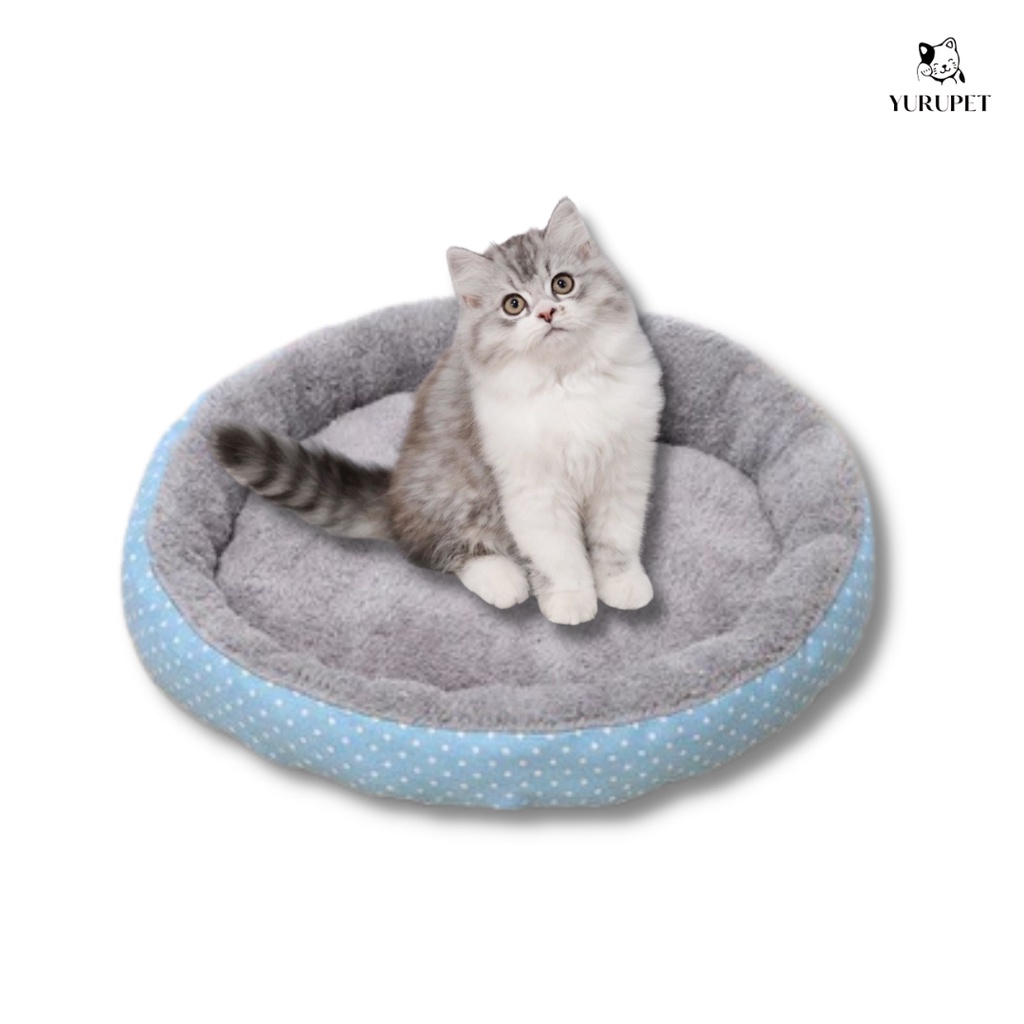 Pet Bed Tempat Tidur Kucing Bulatan Lebar Kasur Hewan Peliharaan