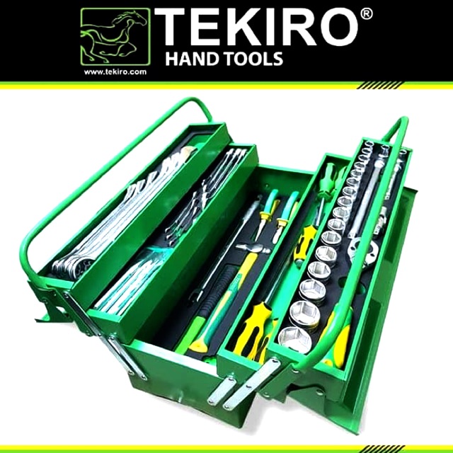 Jual TOOL BOX SET 66 PCS TEKIRO KOTAK MEKANIK ALAT PERKAKAS KUNCI SOCK