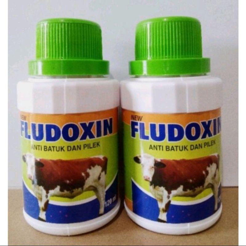 FLUDOXIN Obat Anti Batuk Dan Pilek, Rebung Obat Anti Diare Hewan 120ml Sapi Kambing