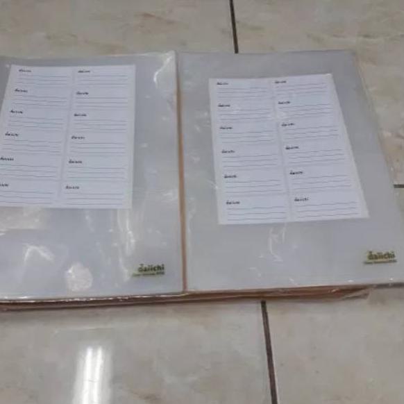 

Terbaik! Map L Daichi Ukuran Folio atau A4 Warna Bening Per Lusin ,.