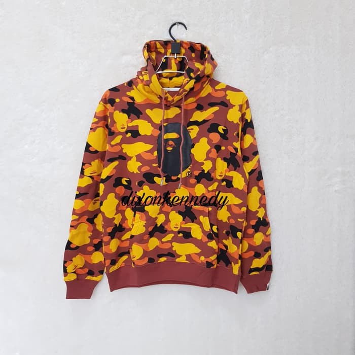sweater/hoodie Army Bape X Champion Orange..super mirror quality 1:1