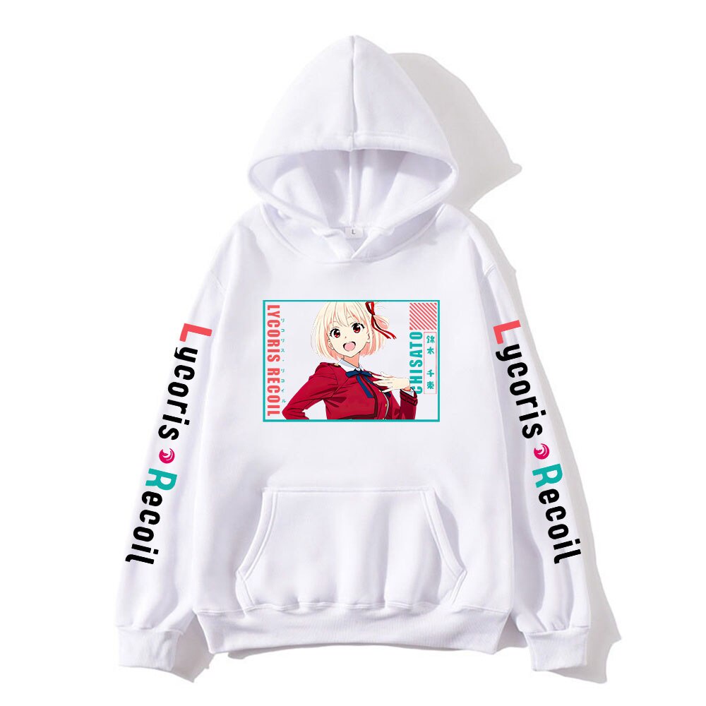 Jaket Hoodie Lycoris Recoil- Pullover Hoodie Chisato Nishikigi and Takina Manga