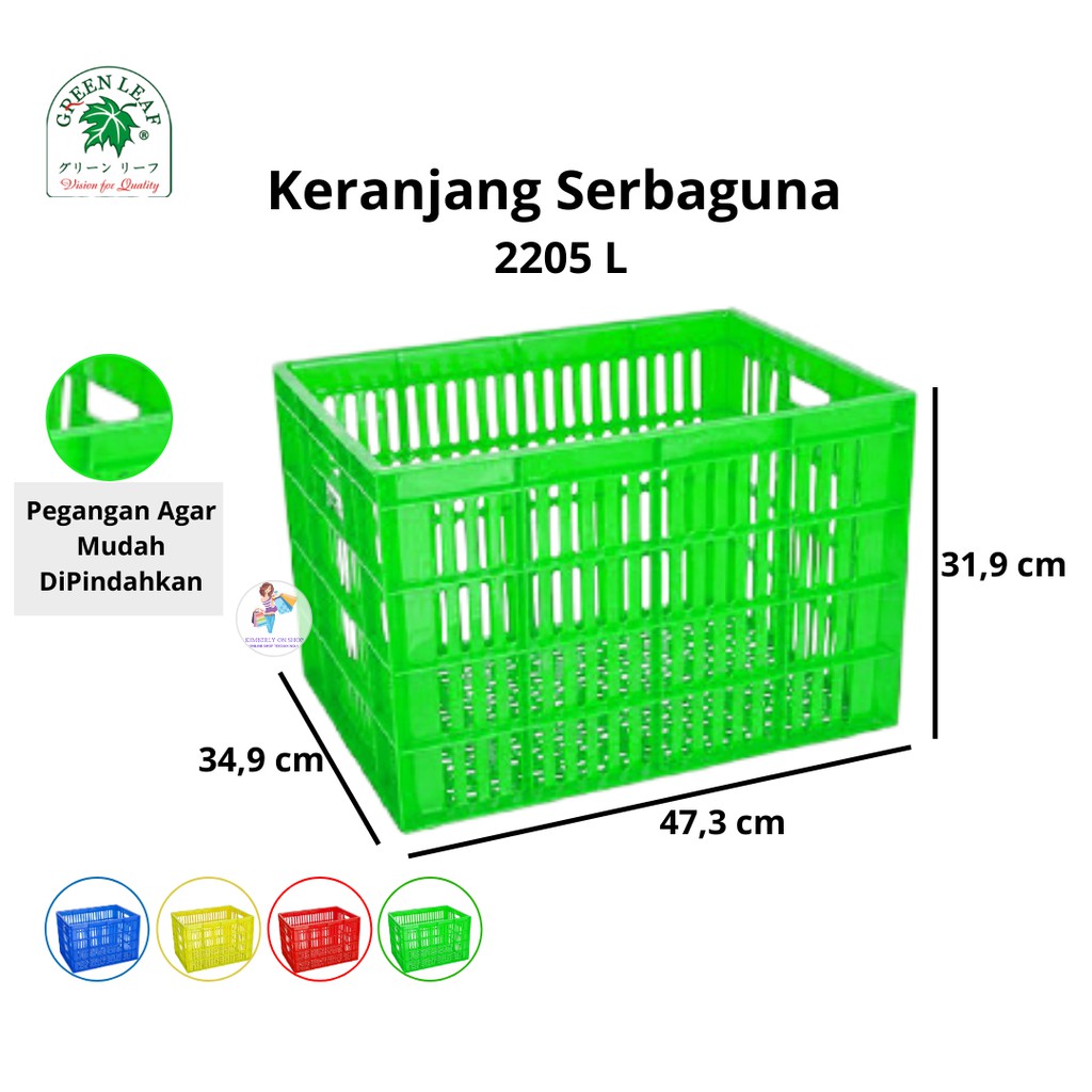 Container Keranjang Industri Serbaguna 2205 L Green Leaf