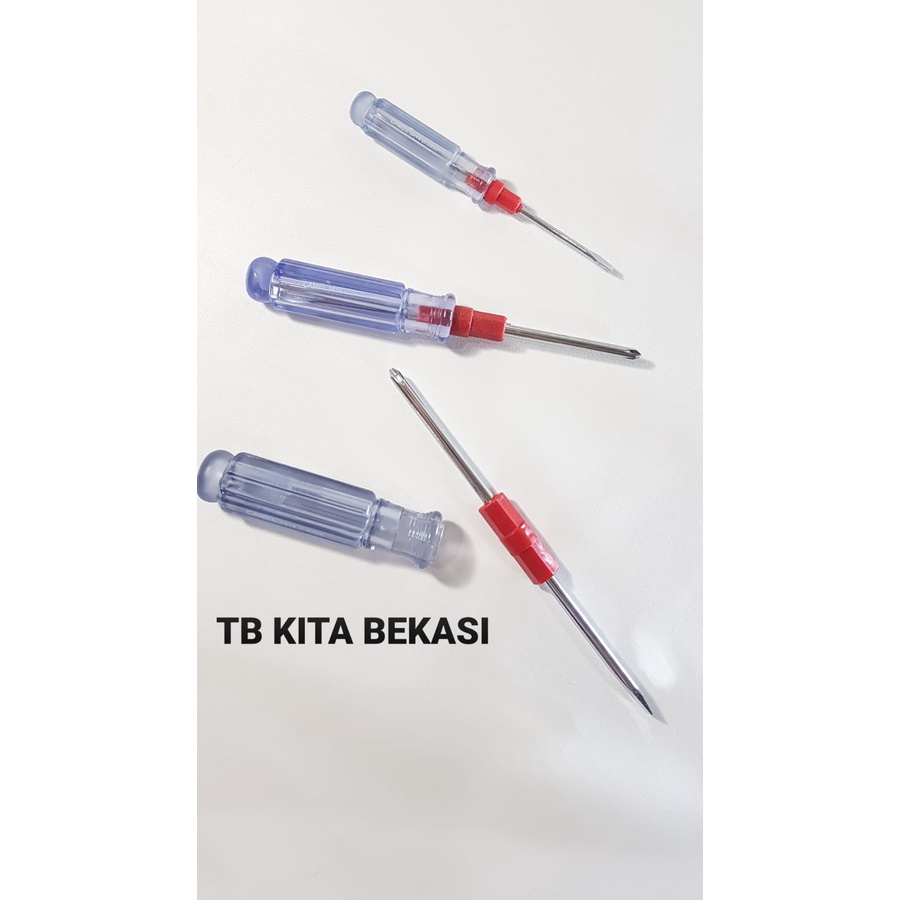 Jual OBENG BOLAK BALIK TRANSPARAN / OBENG PLUS MINUS / OBENG 2 WAY ...