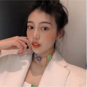 Choker Import Model Korea Bunga Warna-Warni