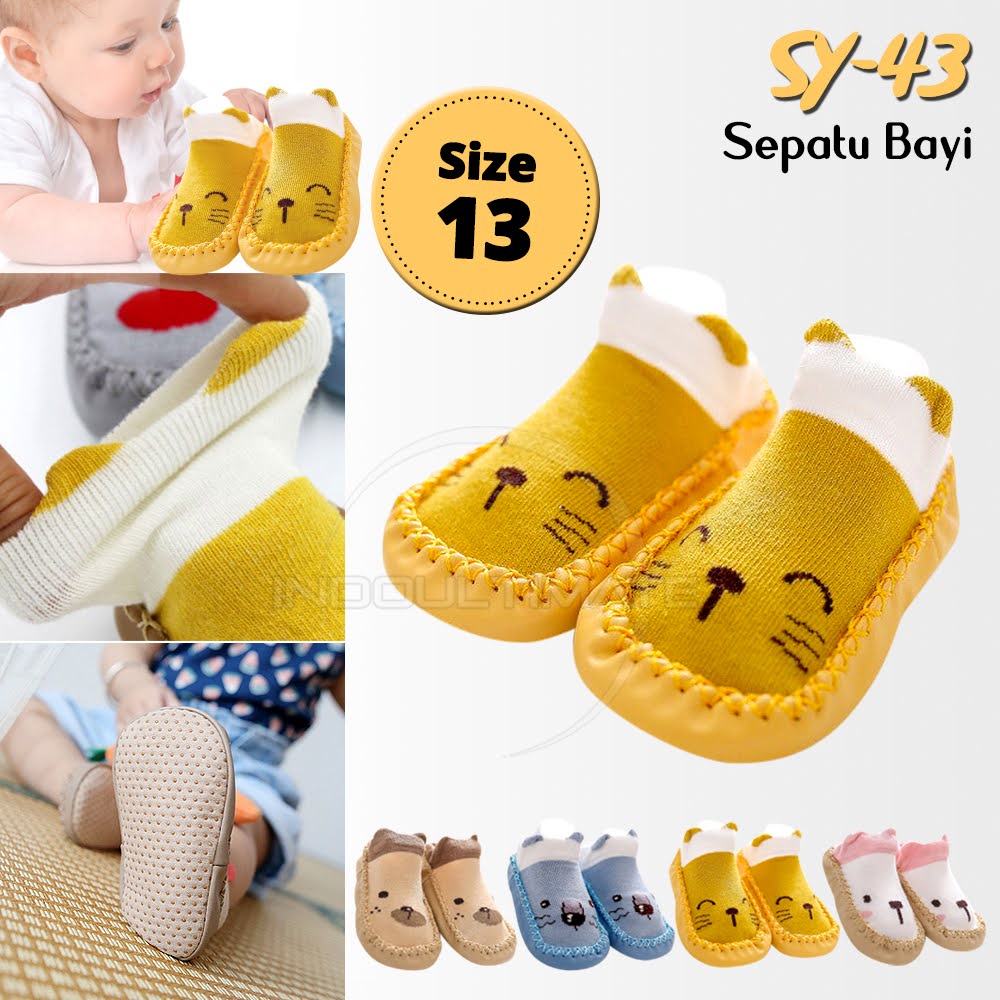 sepatu bayi prewalker kaos kaki anak import SY-43 Kaos Kaki Prewalker Bayi Anti Slip