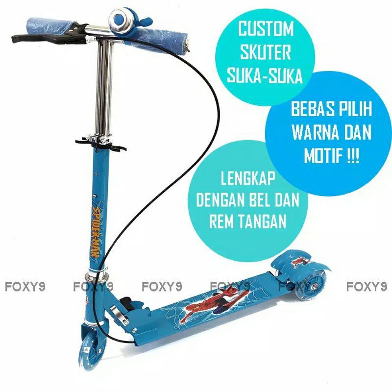 SCOOTER OTOPED KARAKTER ADA REM DAN BEL