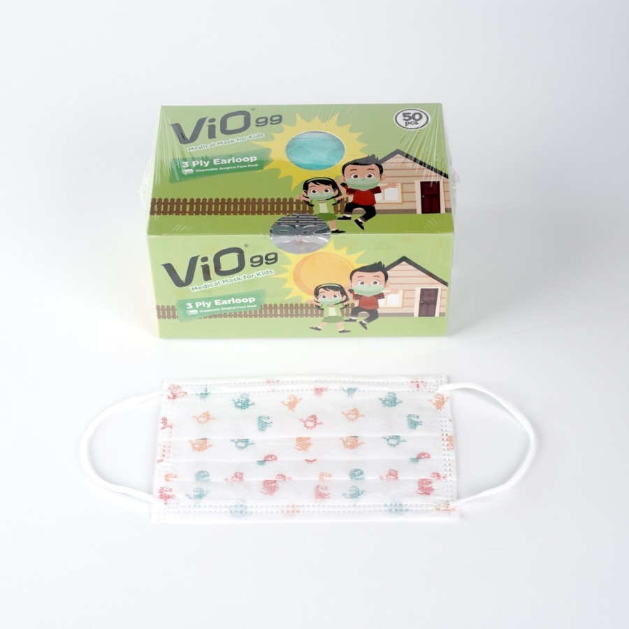 Masker Vio Anak Earloop 3ply Isi 50 pcs