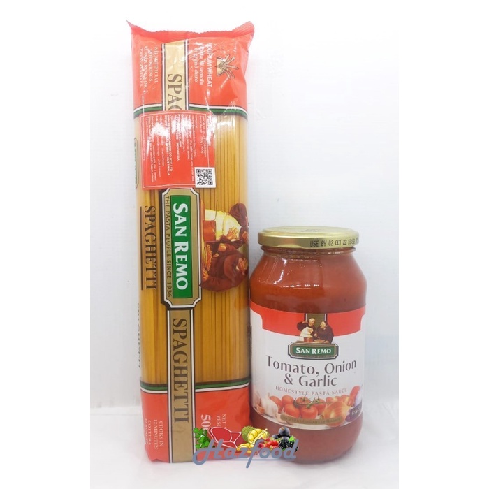 

Paket Pasta dari San Remo Spaghetti & San Remo Sauce Onion Garlic