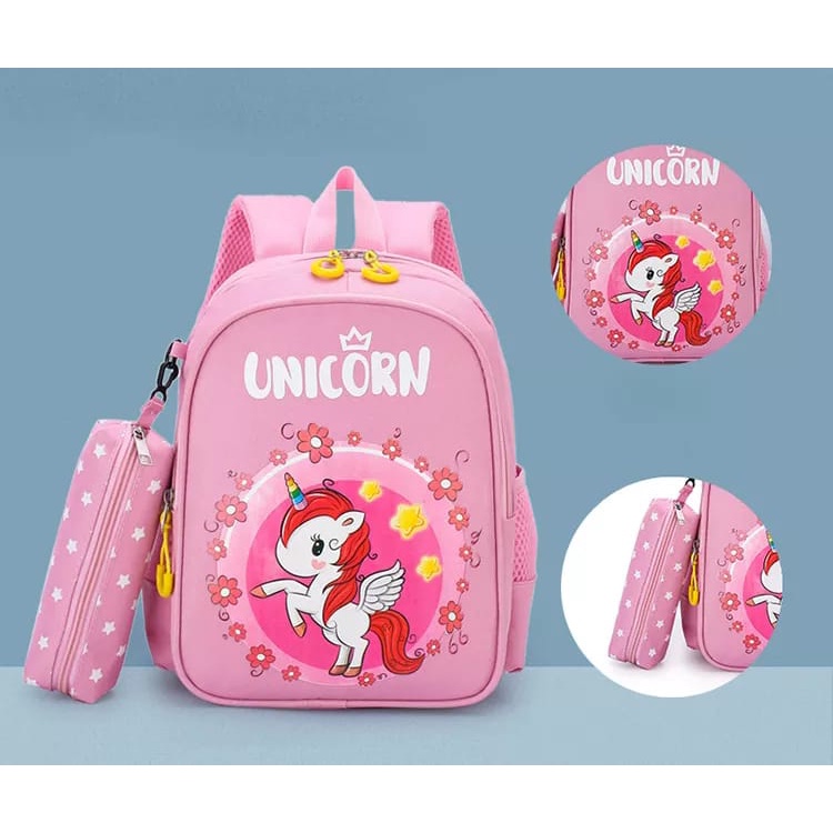 [COD] Tas Ransel Karakter Dinosaurus Unicorn Anak TK SD Laki-Laki Perempuan Terbaru Backpack Anak