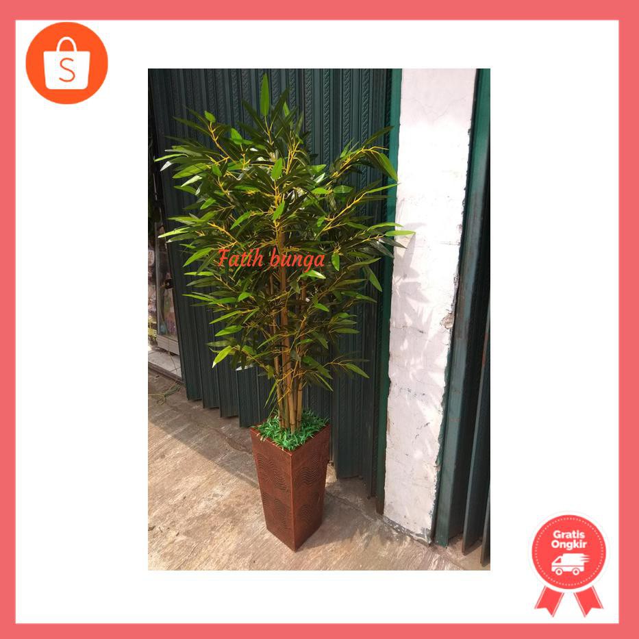 pohon bambu bunga plastik