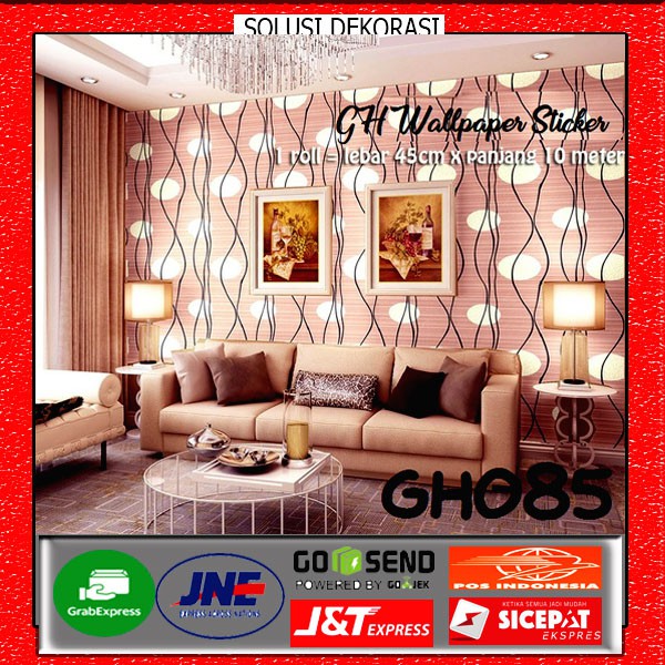 [DISKON PROMO] Wallpaper dinding murah | 45 cm x 10 METER | Pol coklat | SOLUSI DEKORASI